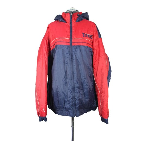 Spotlight vintage Tennessee Titans embroidered quilted full zip hooded jacket XL - Picture 1 of 15